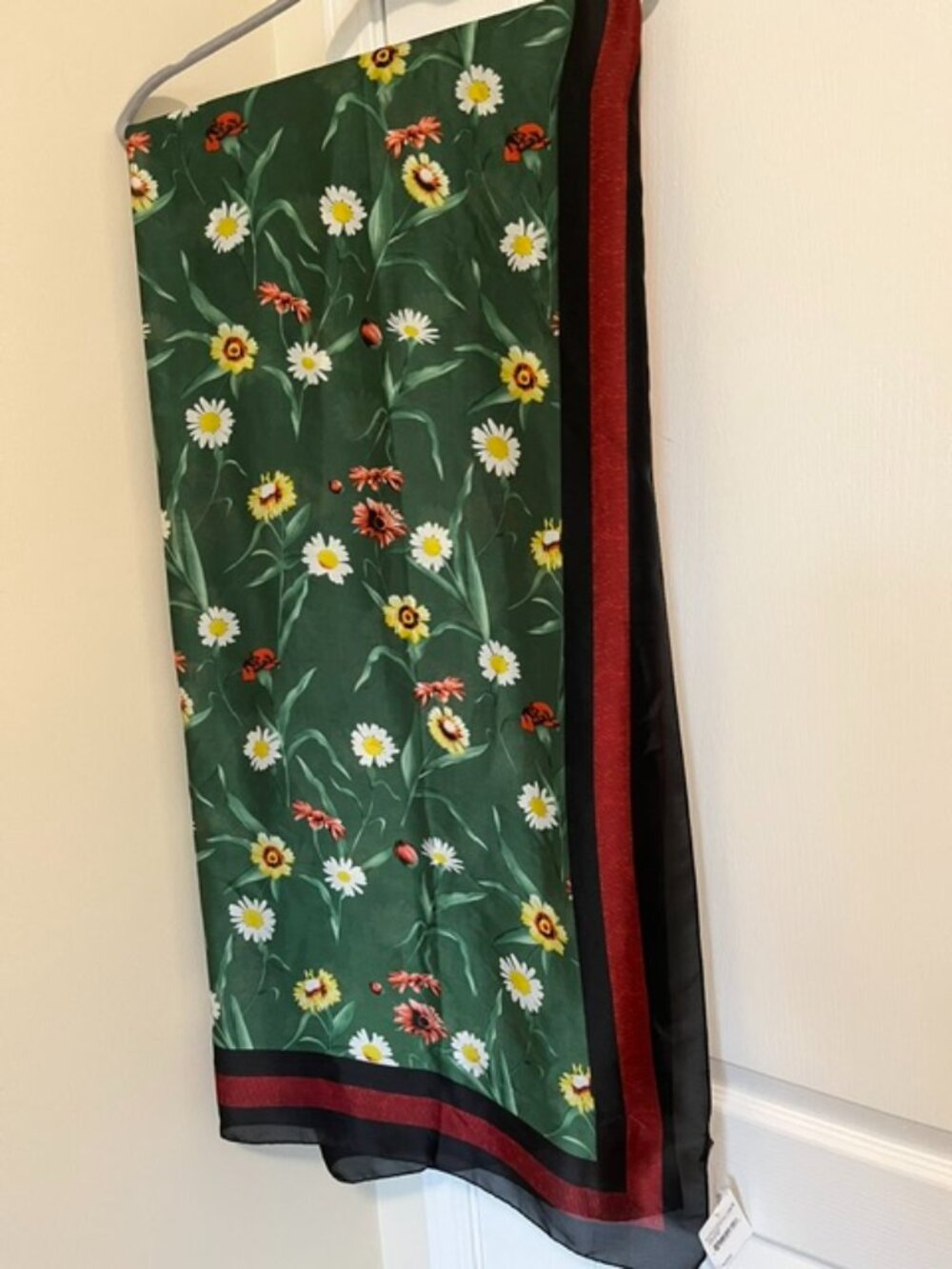 Nordstrom Rack green floral-print scarf.